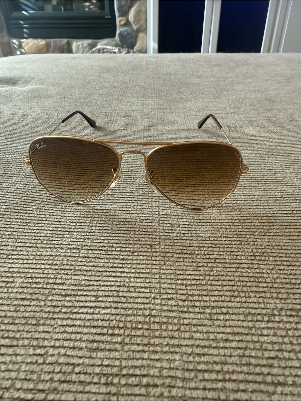 Ray-Ban Classic Gold Aviator Sunglasses - Brown Gradient Lenses - Picture 2 of 6